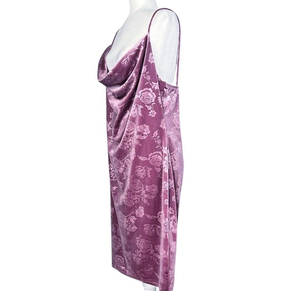 Y2K Charlotte Russe Dress 1X Velvet Burnout Fairy Coquette Girl Vintage Cowl - Picture 5 of 10